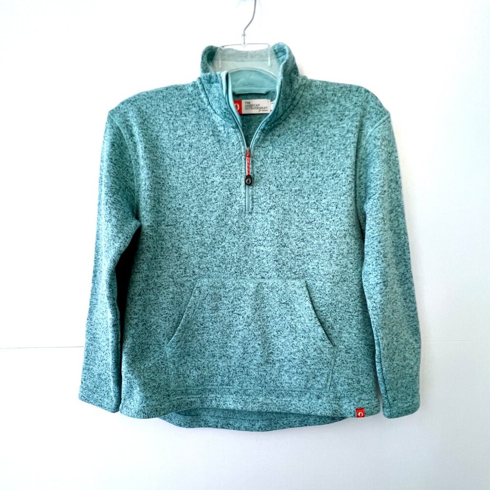 The American Outdoorsman Pullover, 1/4 Zip, Green Baltic Marble, Size L. LN